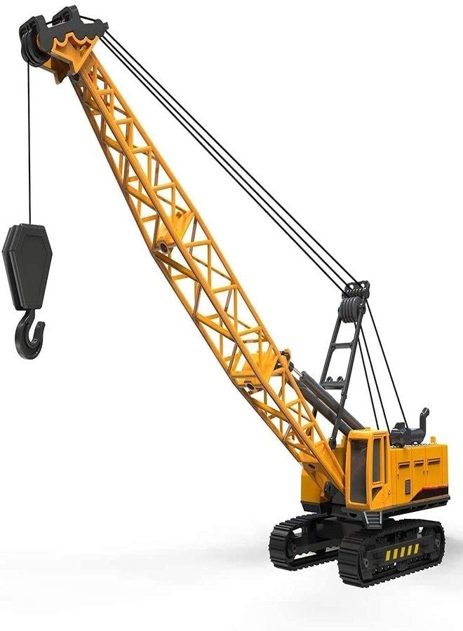 KIDDOVATE Unbreakable Friction Power Crane Toy with 360 Degree Rotating Towing Cable - Pull Back Construction Truck for 3+ Years Old Kids Boys Girls - Long Crane (601-06) - Image 1